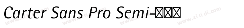 Carter Sans Pro Semi字体转换